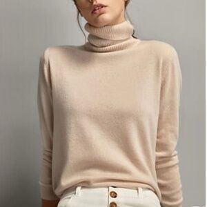 100% Cashmere Turtleneck Sweater Massimo Dutti